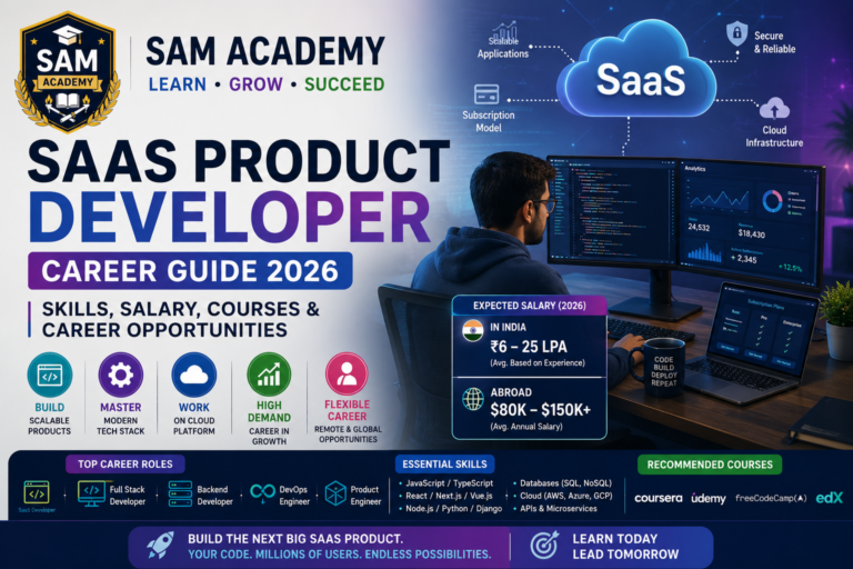 SaaS Product Developer Career Guide 2026 Skills, Salary, Courses & Career Opportunities